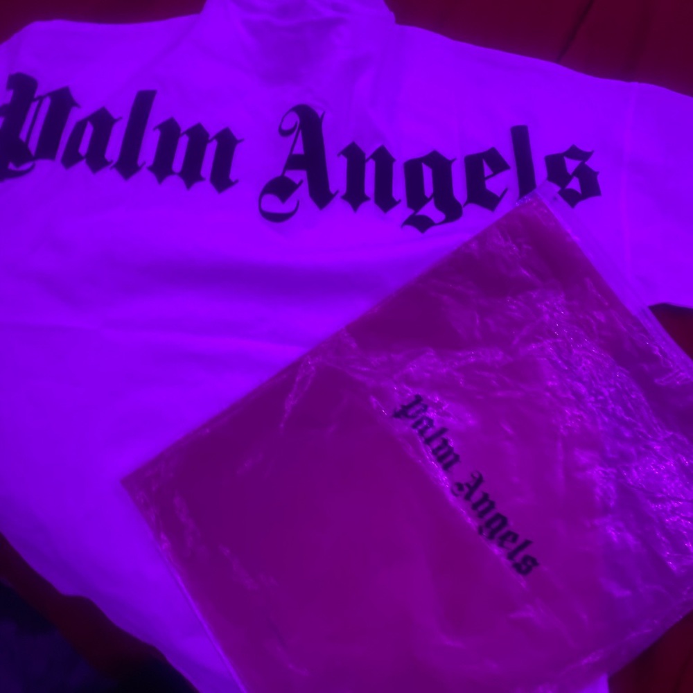 Palm Angels Black and White Logo Tee